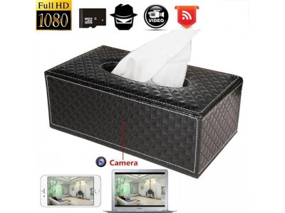 Camera ngụy trang hộp khăn giấy Wifi xem qua điện thoại