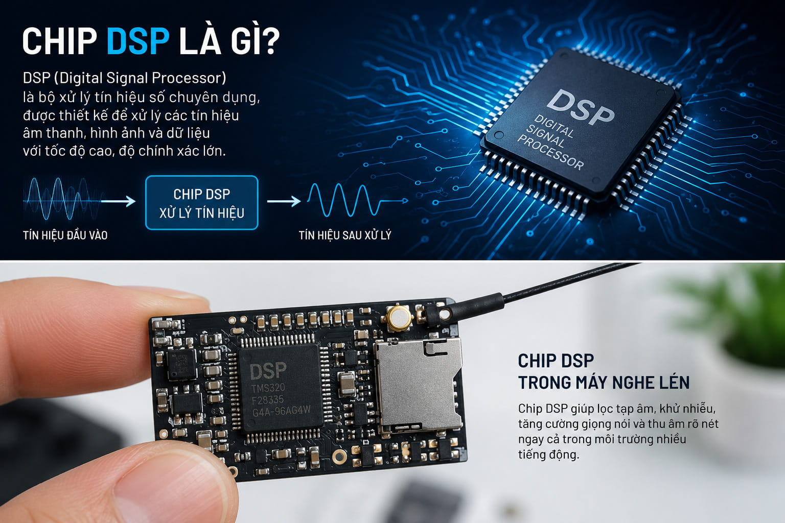 chip dsp công nghệ cho máy nghe lén