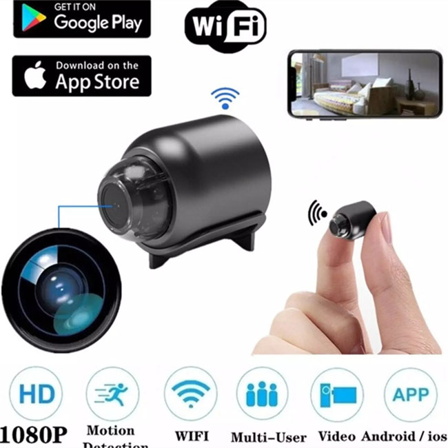 Camera mini siêu nhỏ X10 Wifi Full HD có hồng ngoại quay đêm